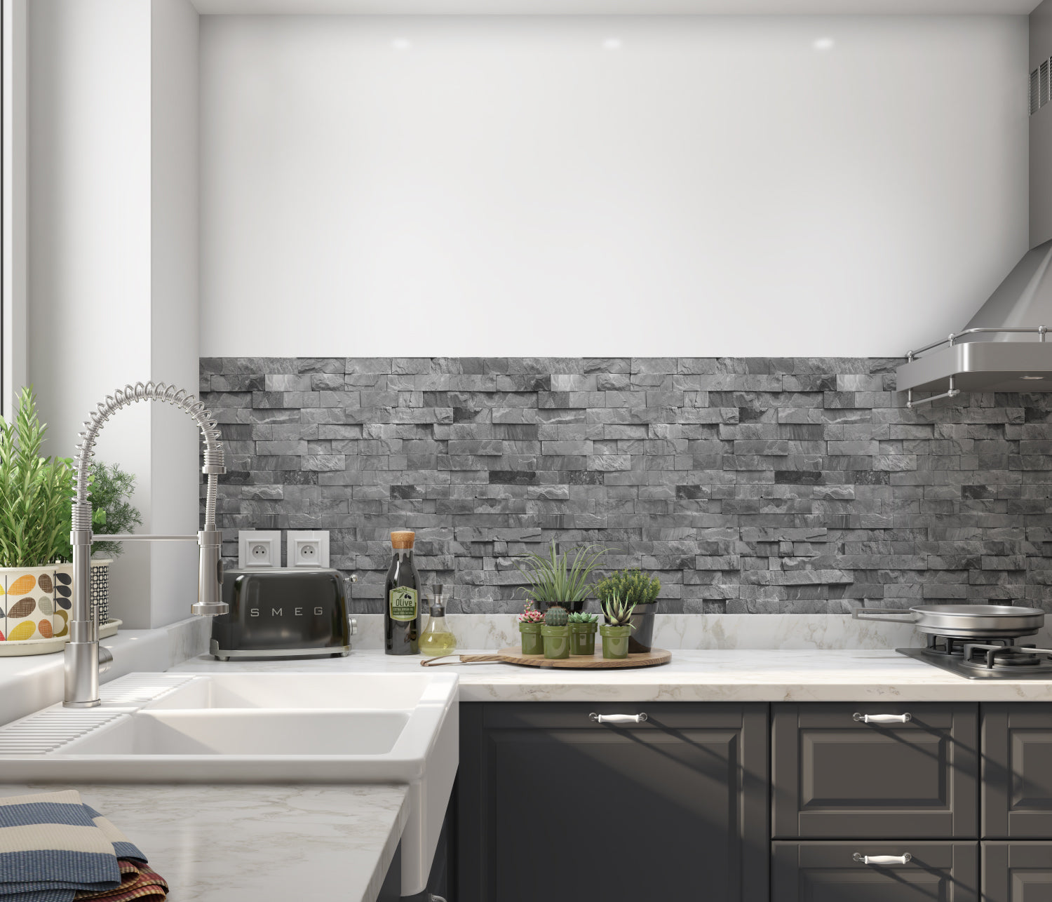 Küchenrückwand Steinoptik