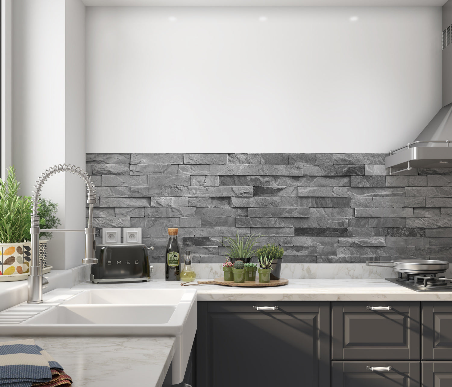 Küchenrückwand Steinoptik