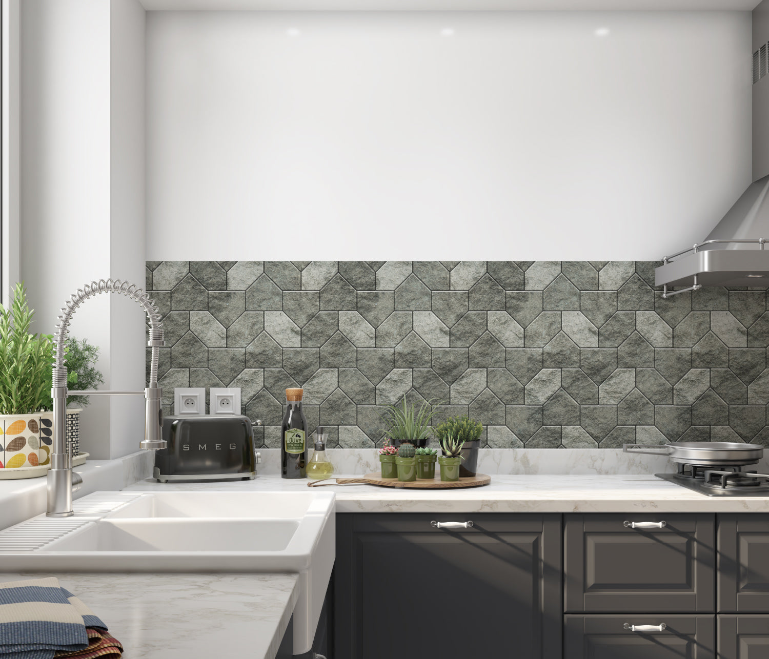 Küchenrückwand Steinoptik