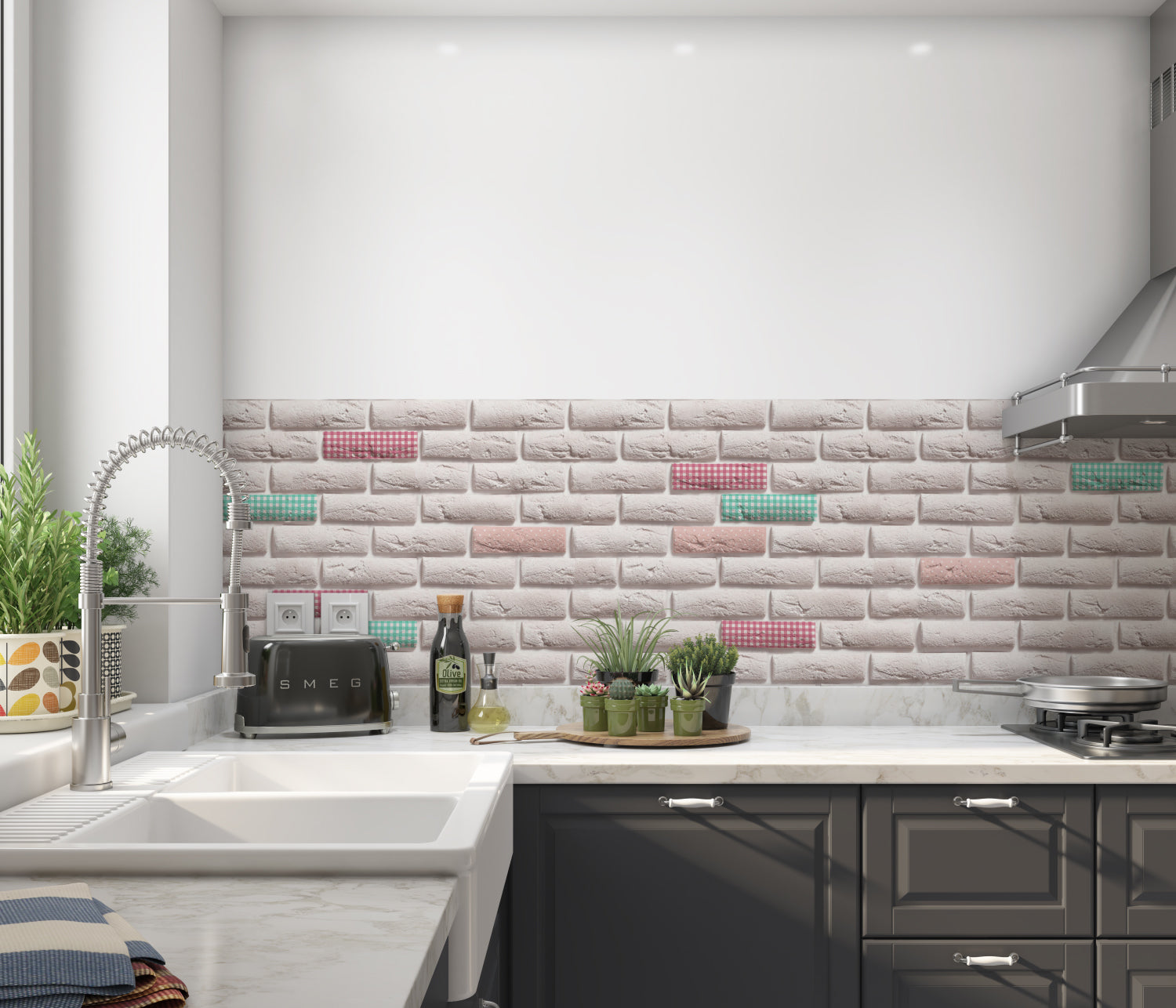 Küchenrückwand Steinoptik