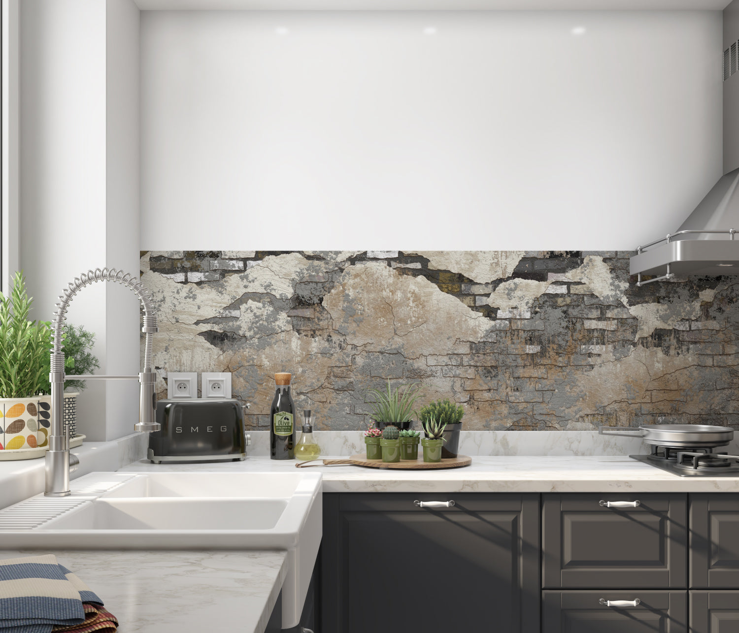Küchenrückwand Steinoptik