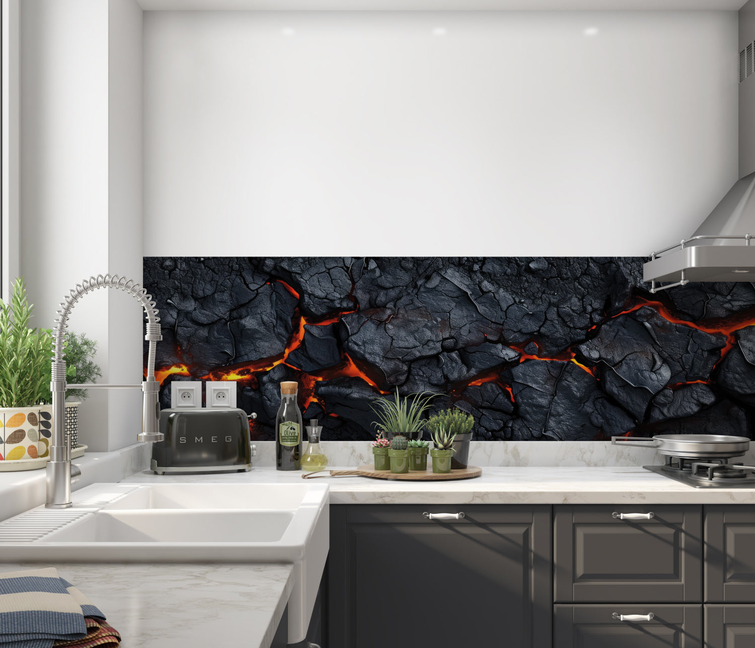 Spritzschutz Küche Steinoptik