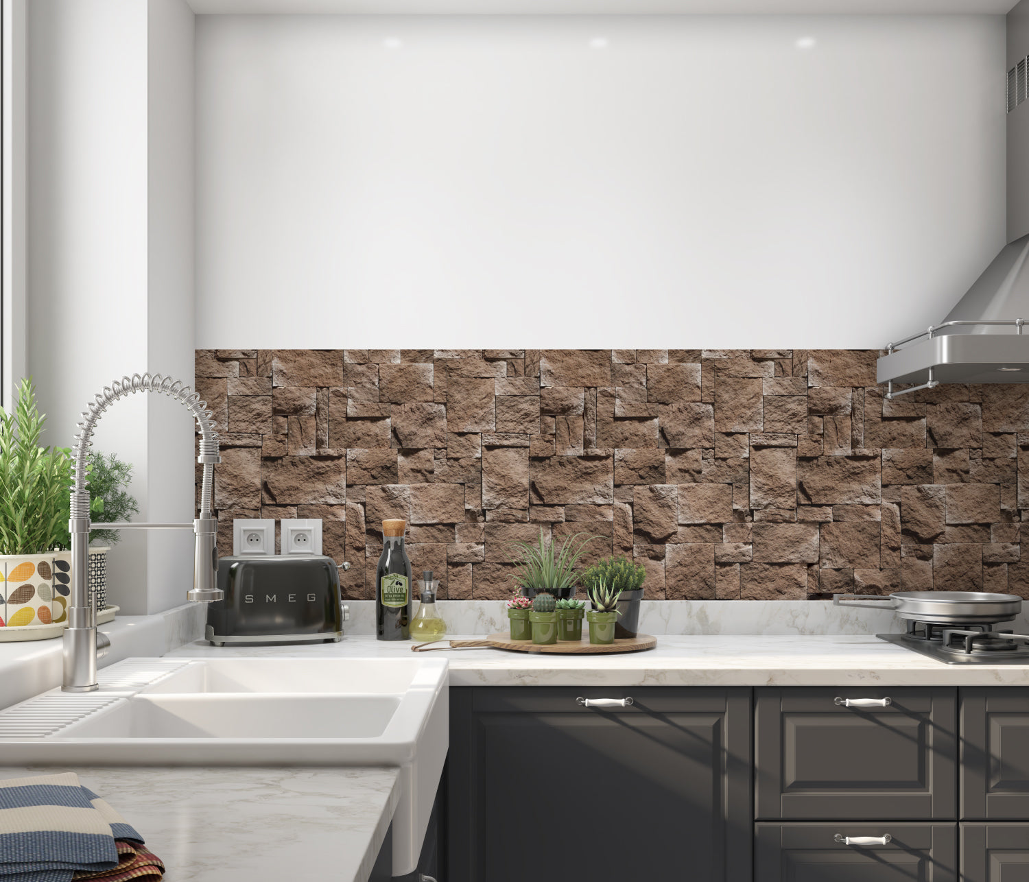 Küchenrückwand Steinoptik