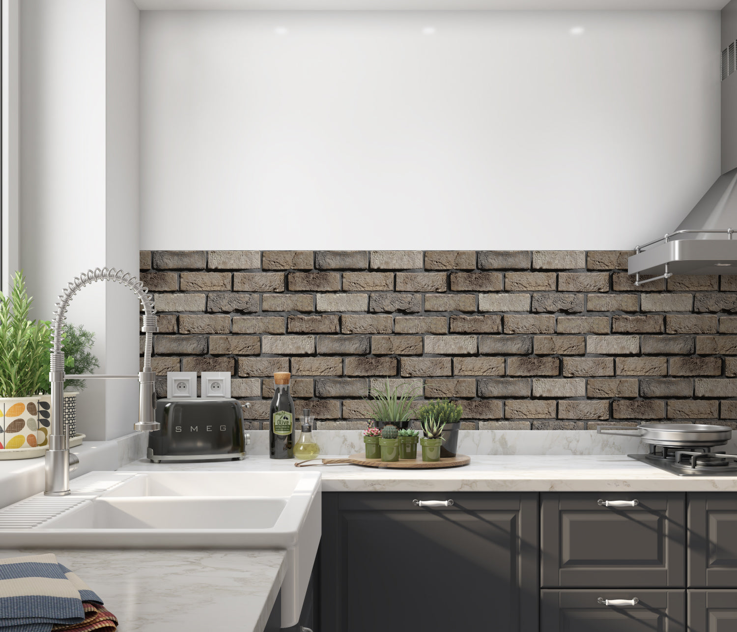 Küchenrückwand Steinoptik