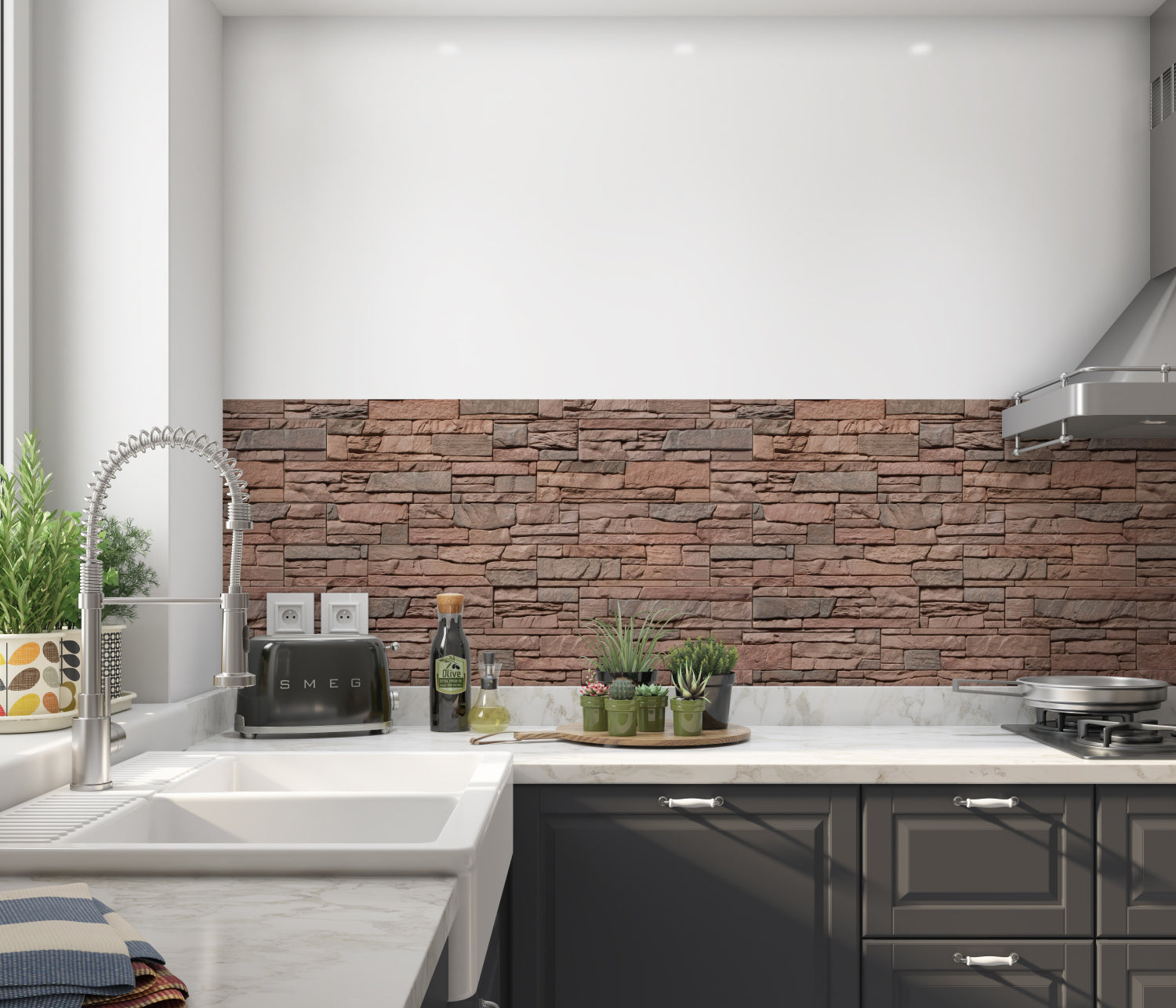 Küchenrückwand Steinoptik