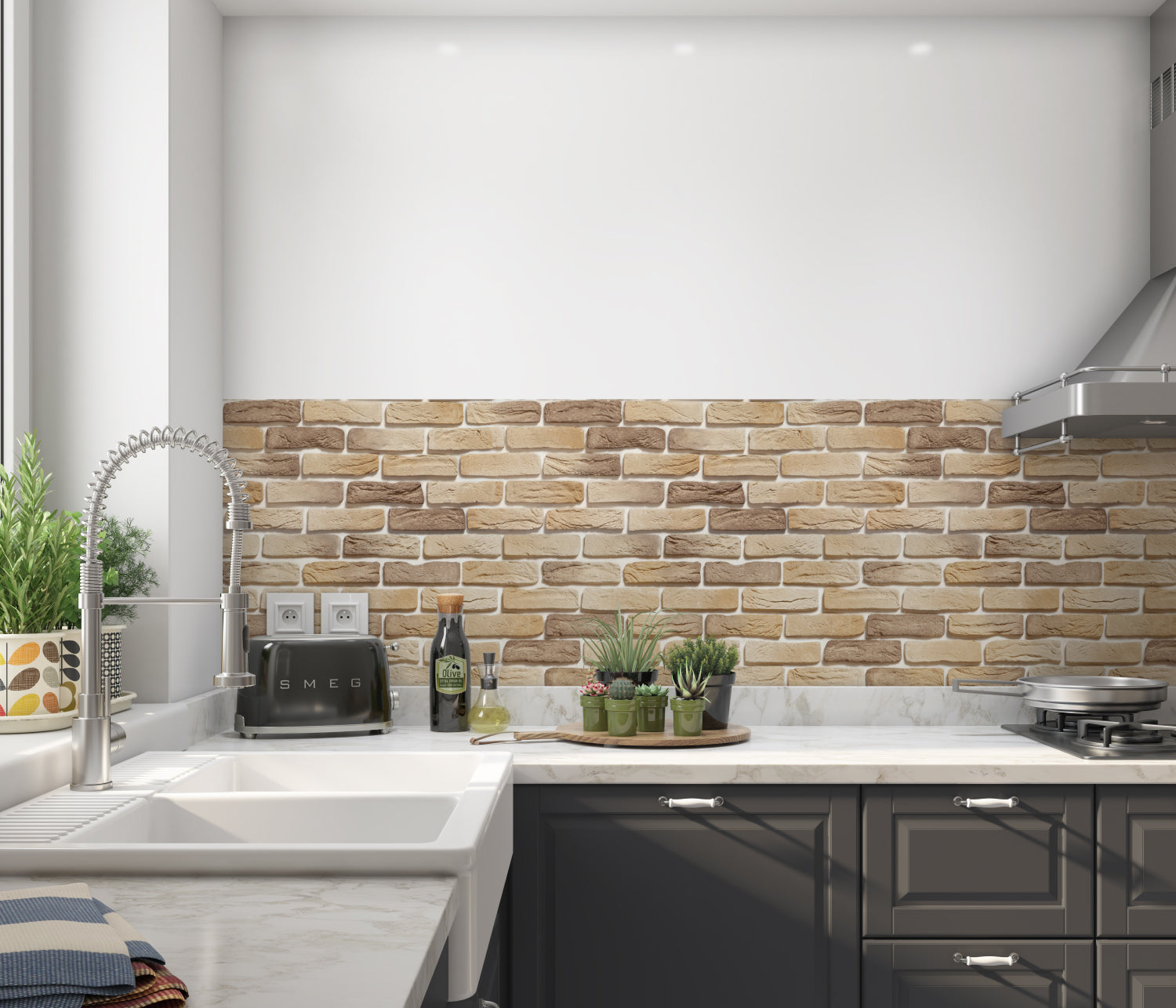 Küchenrückwand Steinoptik