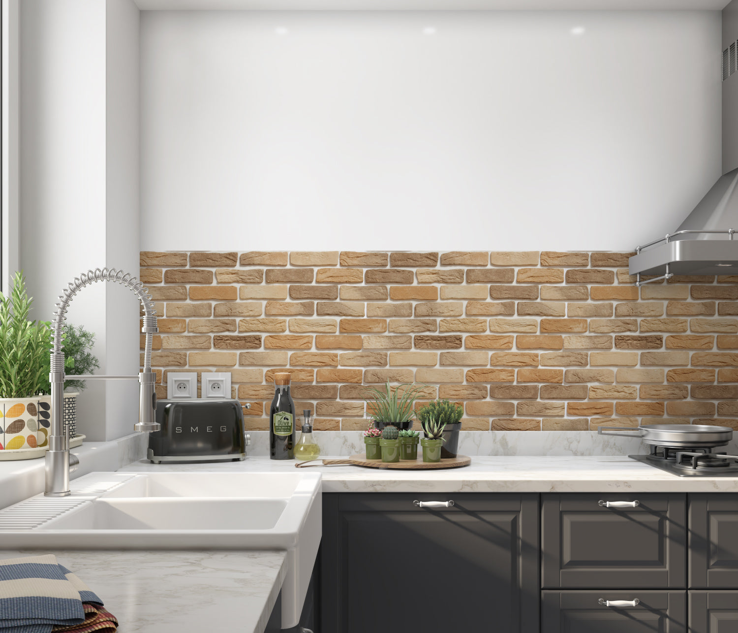 Küchenrückwand Steinoptik