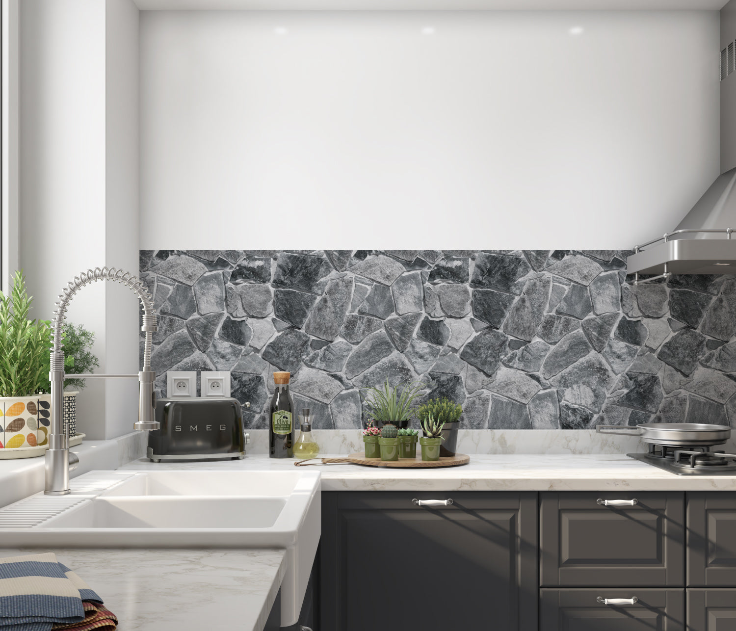 Küchenrückwand Steinoptik