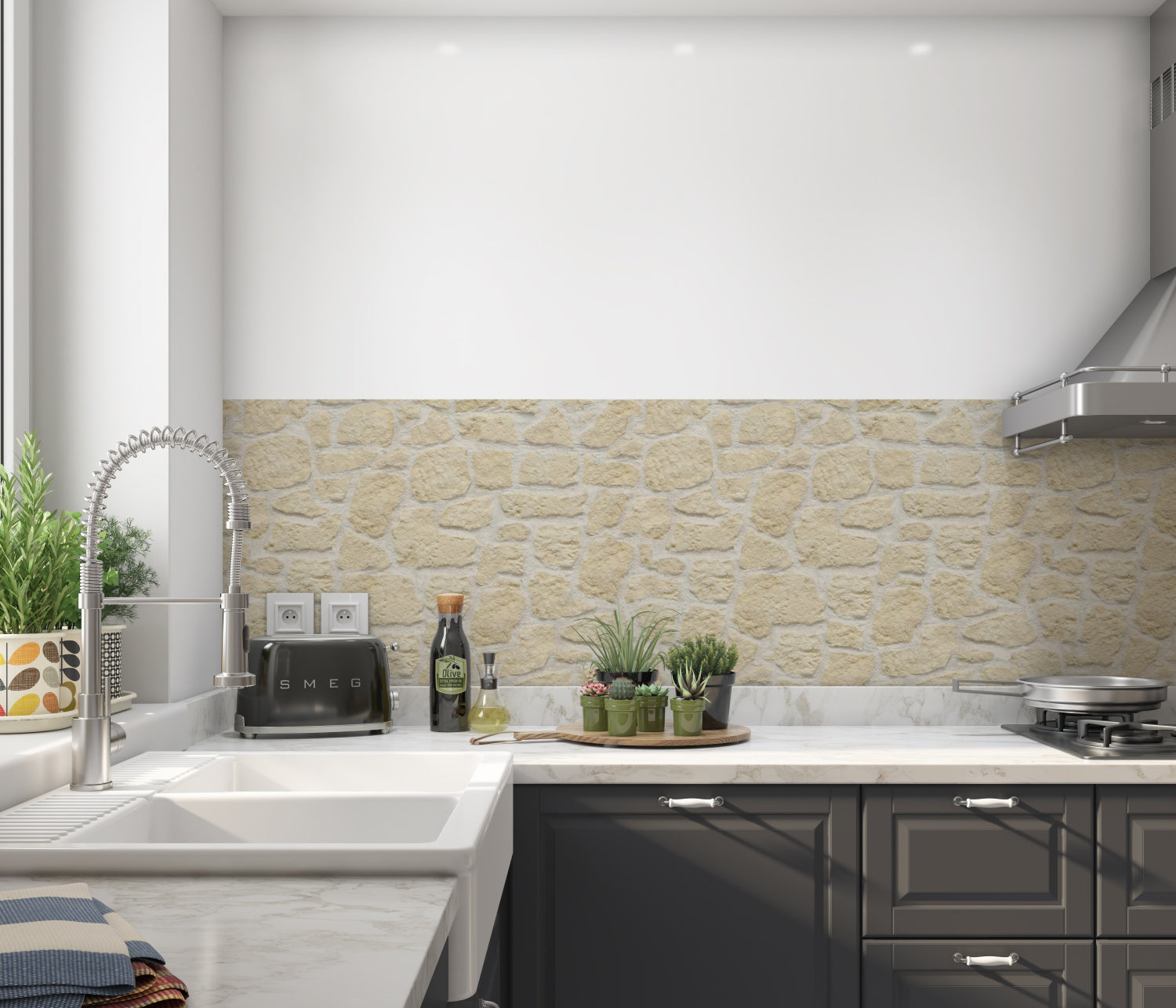 Küchenrückwand Steinoptik