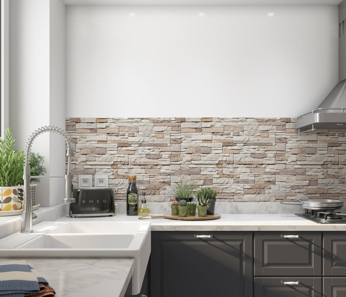 Küchenrückwand Steinoptik