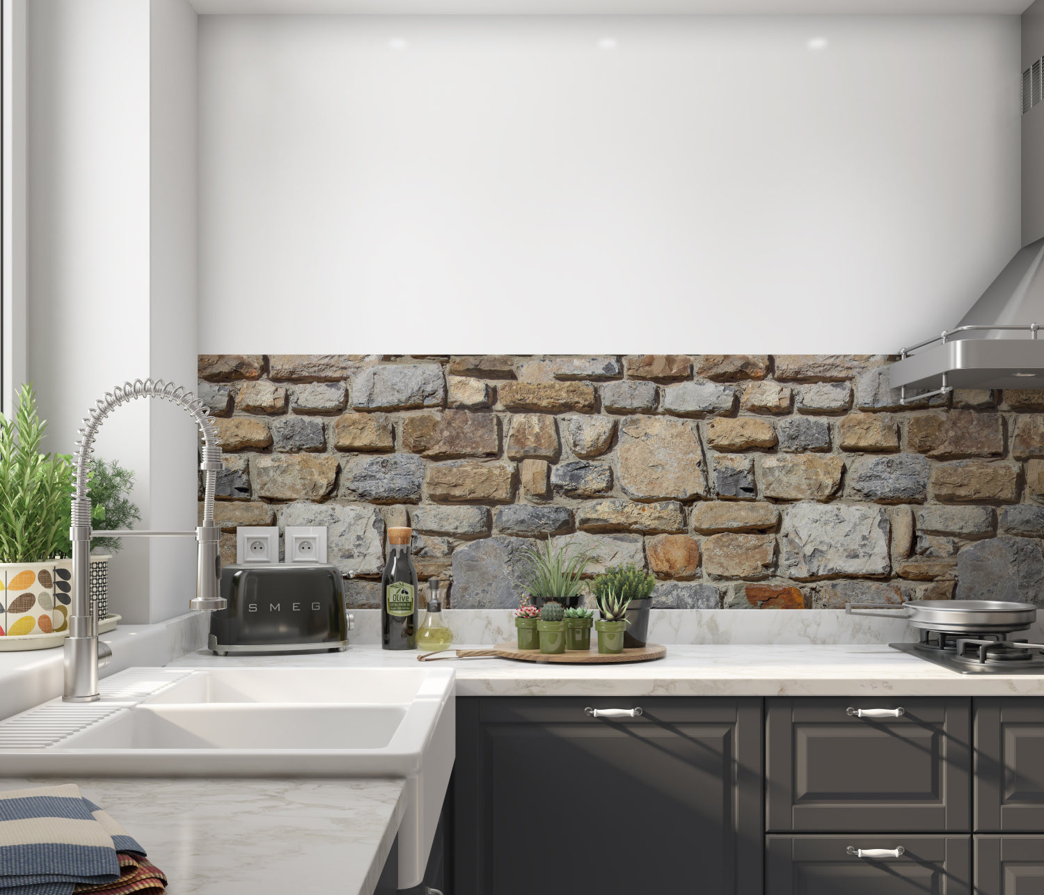 Küchenrückwand Steinoptik