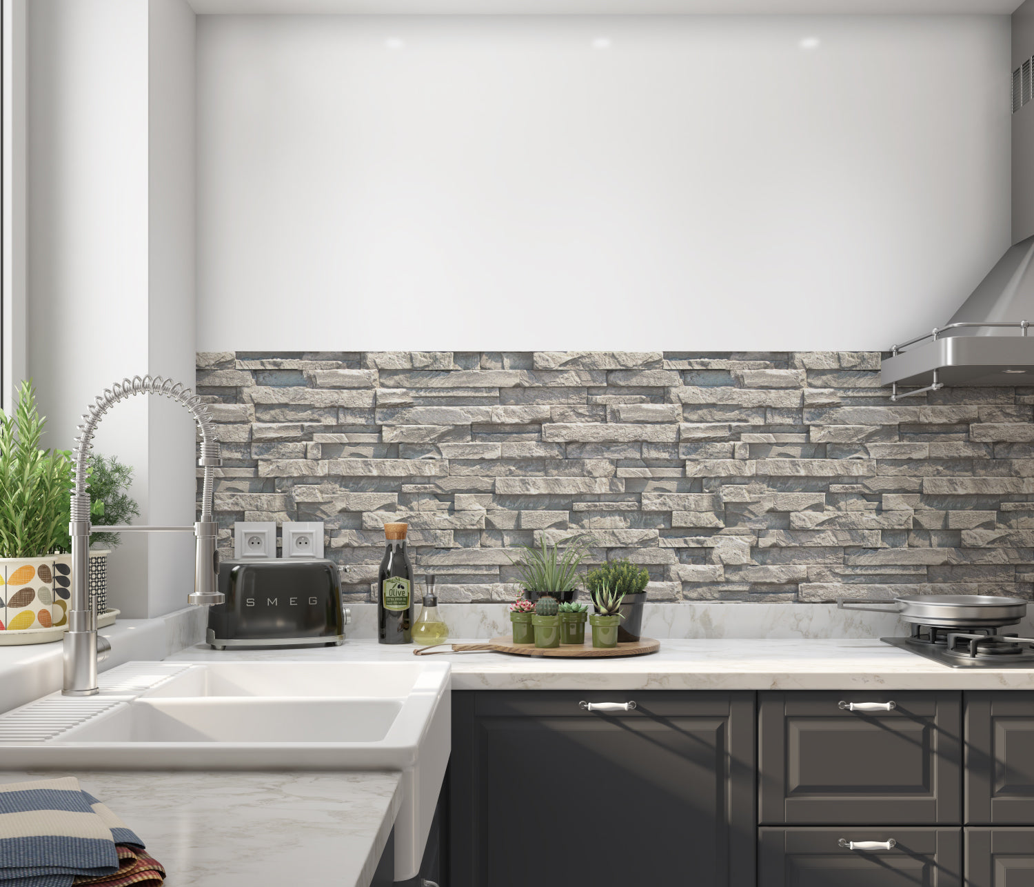 Küchenrückwand Steinoptik