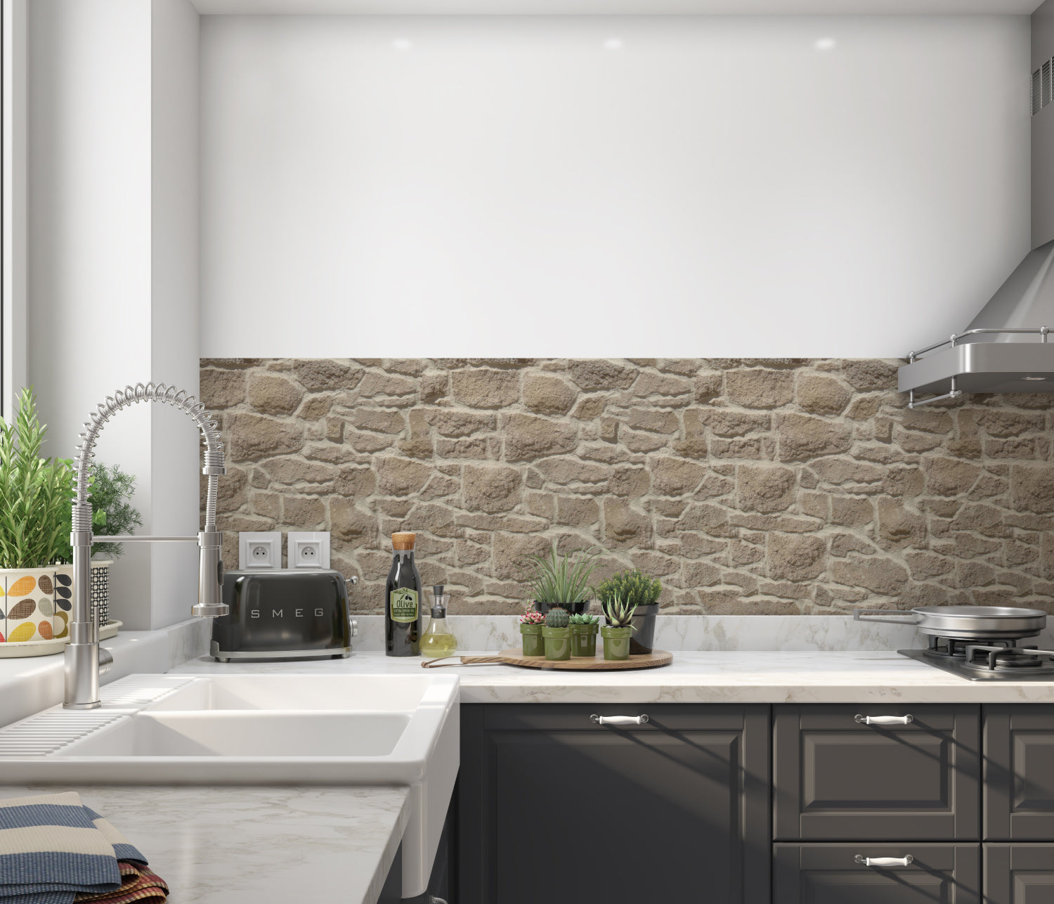 Küchenrückwand Steinoptik