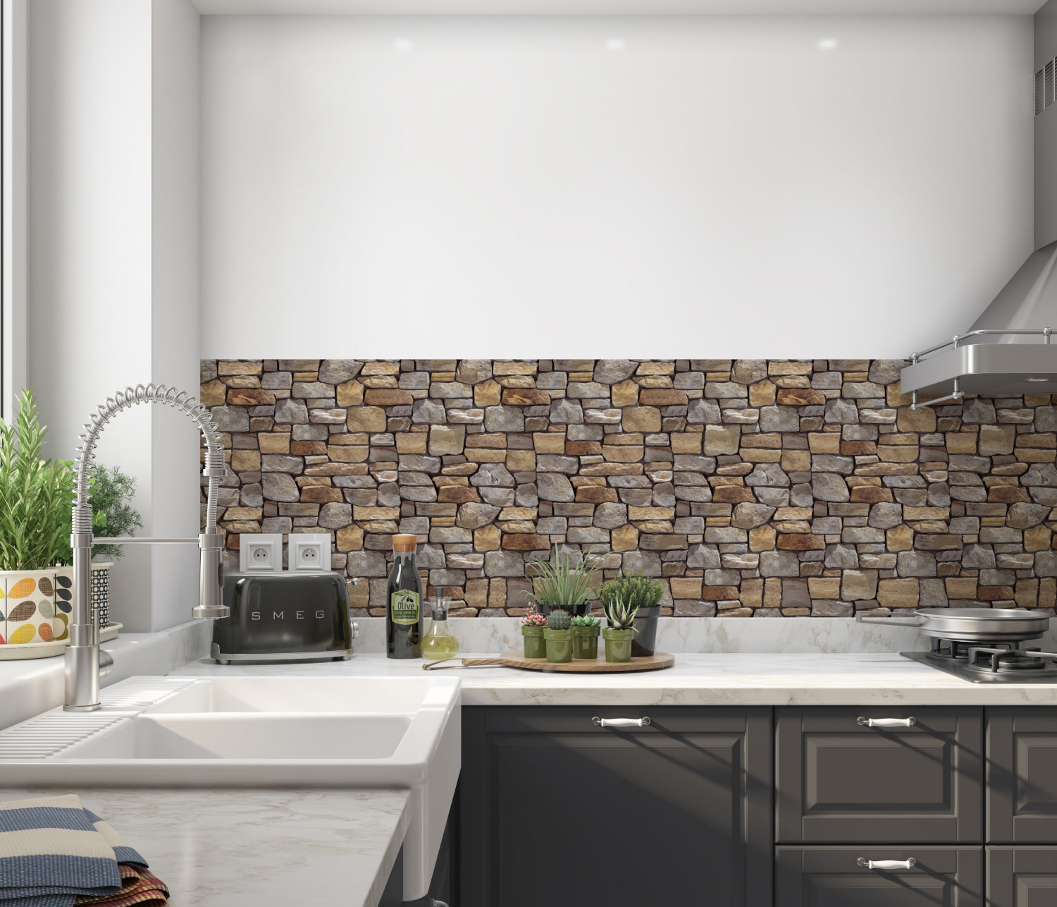 Küchenrückwand Steinoptik