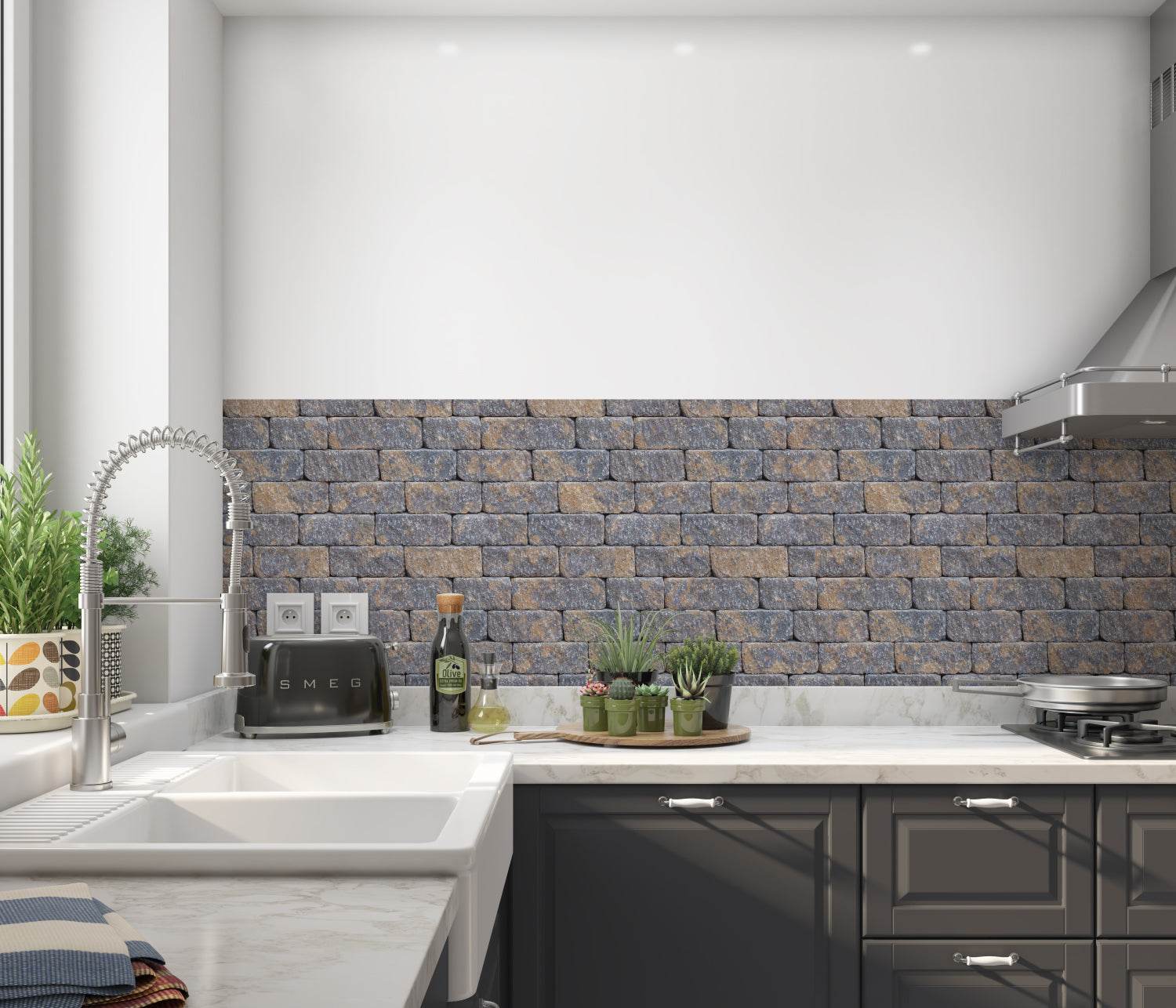 Küchenrückwand Steinoptik