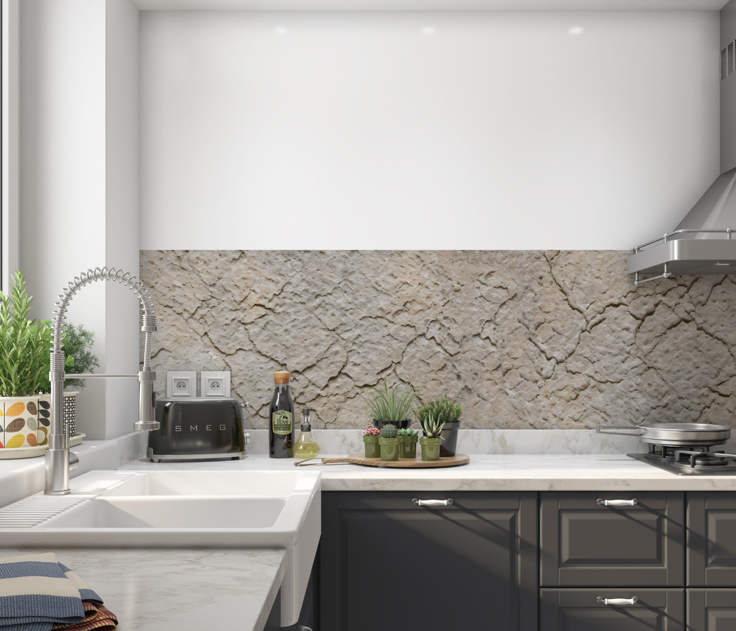 Küchenrückwand Steinoptik