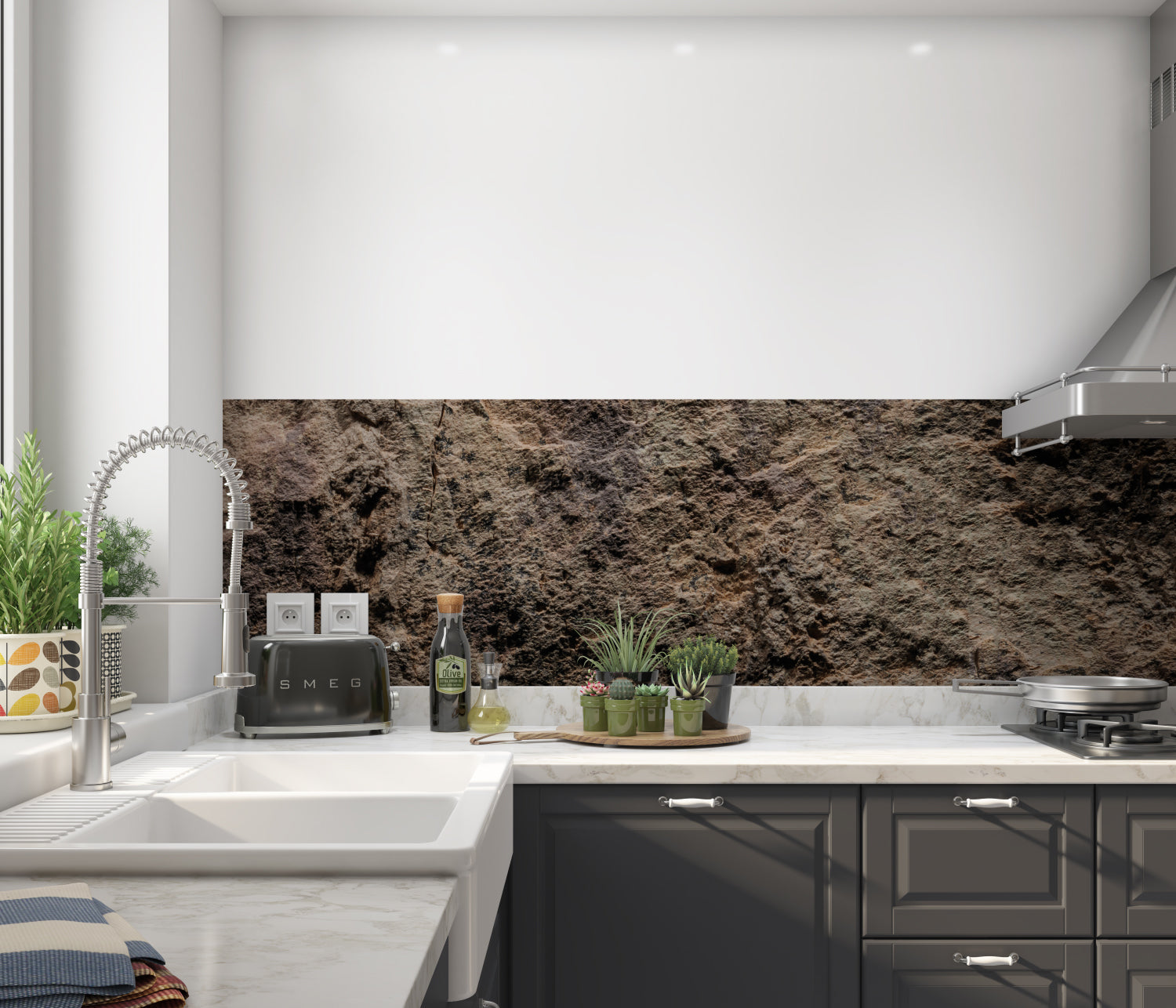 Küchenrückwand Steinoptik