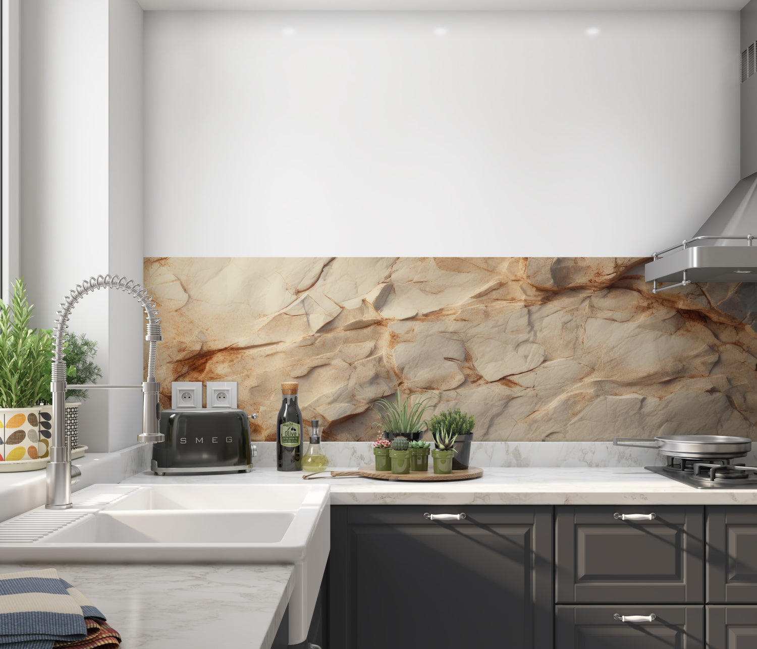 Küchenrückwand Steinoptik