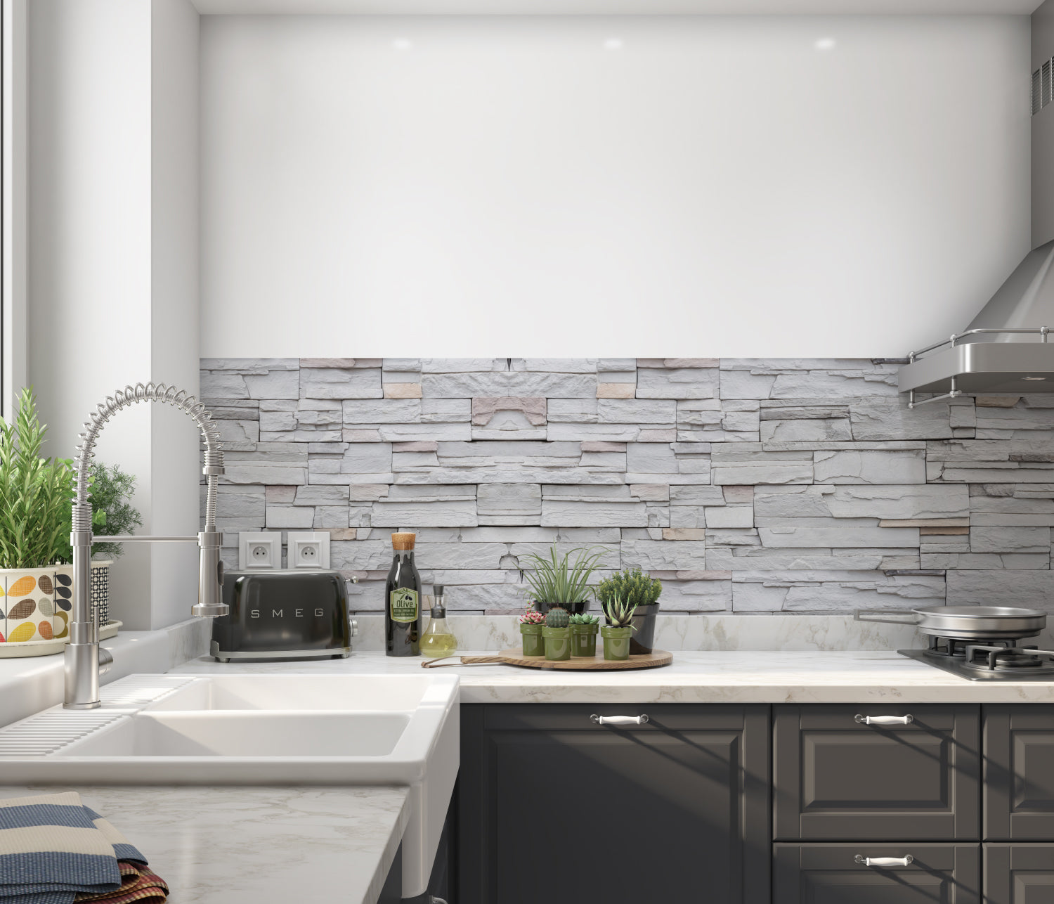 Küchenrückwand Steinoptik