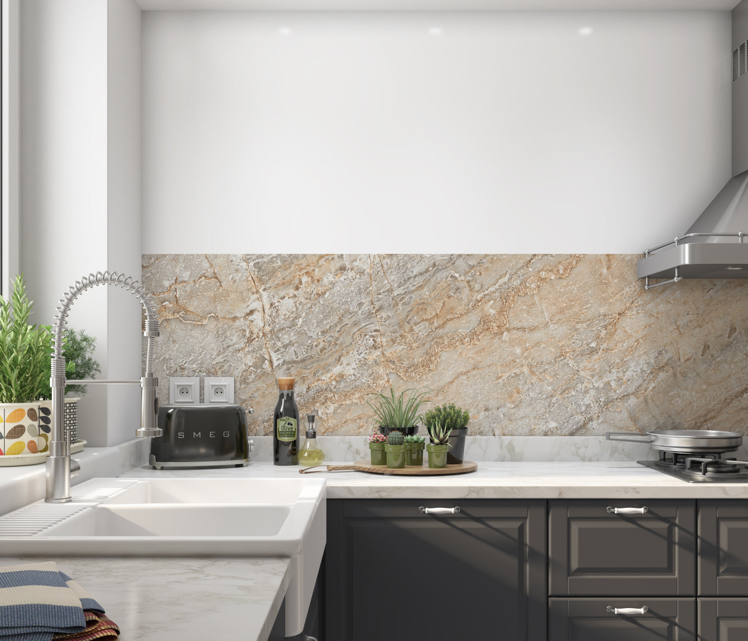 Küchenrückwand Steinoptik