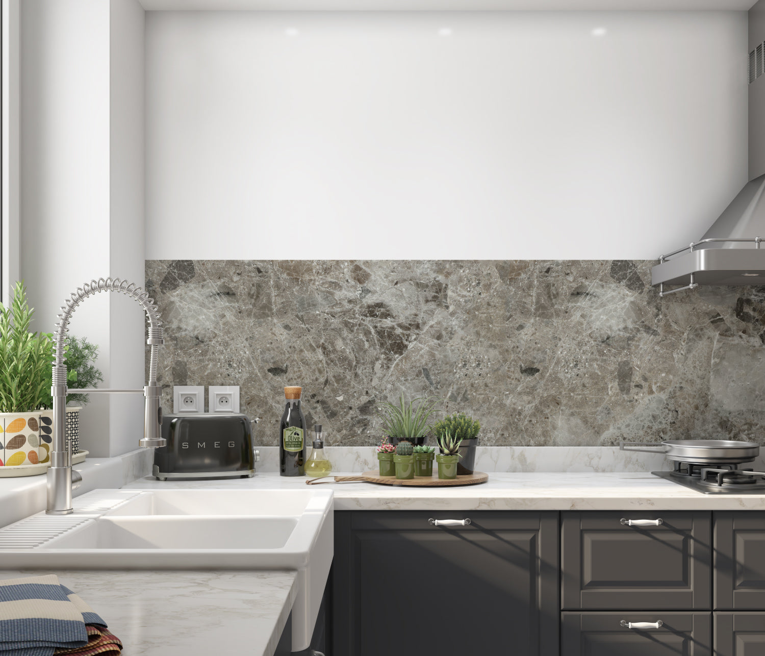 Küchenrückwand Steinoptik