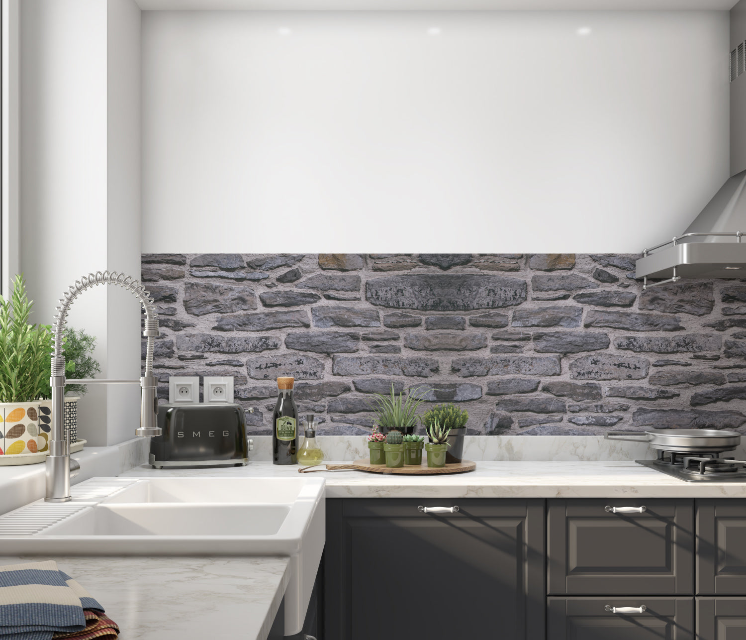 Küchenrückwand Steinoptik