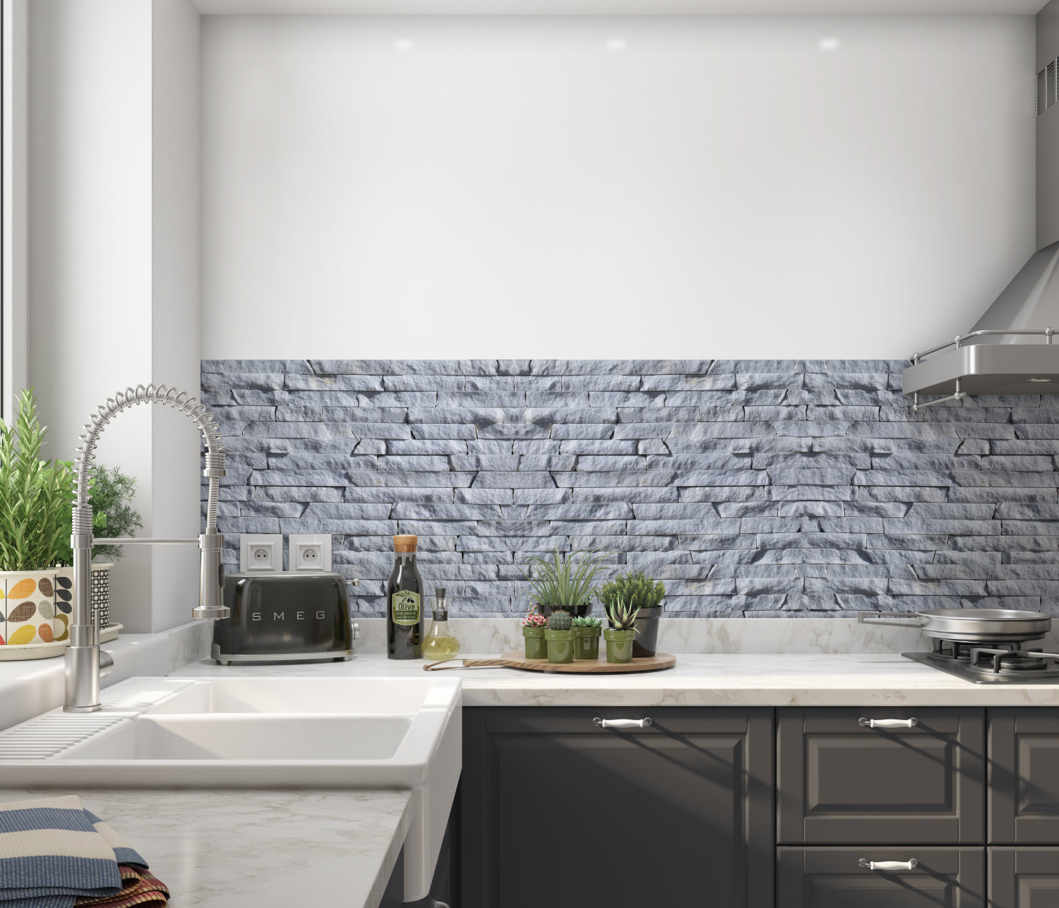 Küchenrückwand Steinoptik