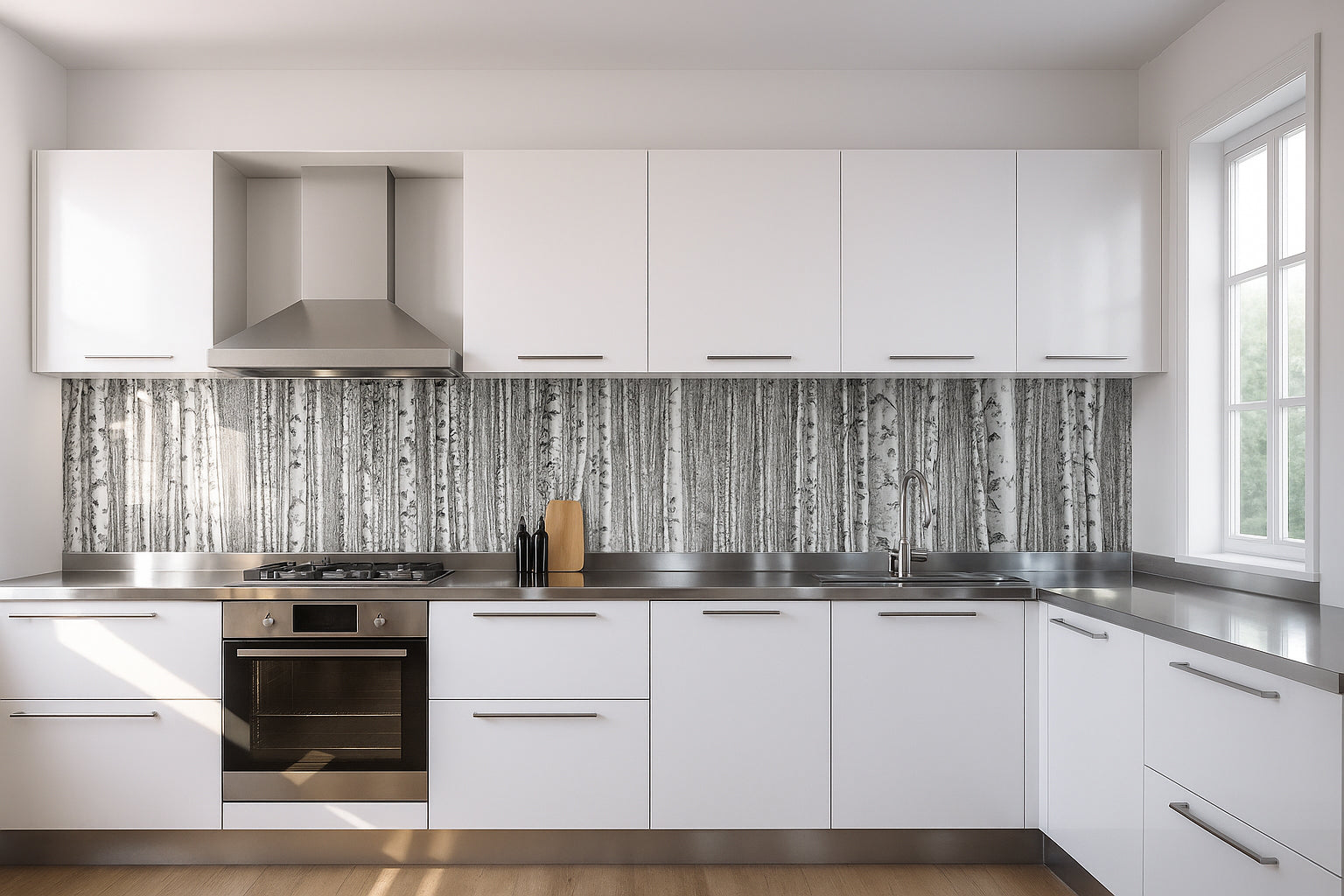 Küchenrückwand Birkenwald