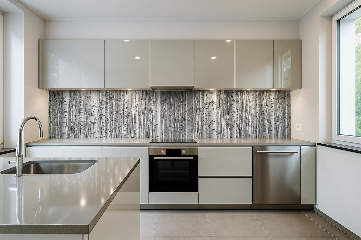 Küchenrückwand Birkenwald