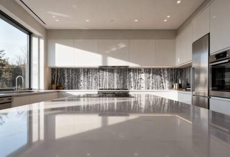 Küchenrückwand Birkenwald