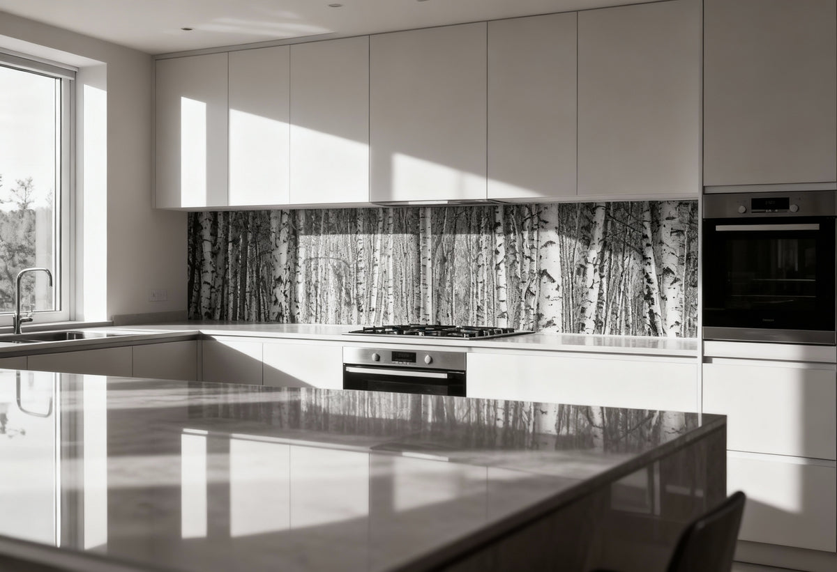 Küchenrückwand Birkenwald