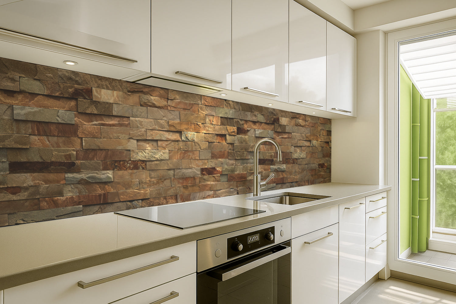 Küchenrückwand Steinoptik