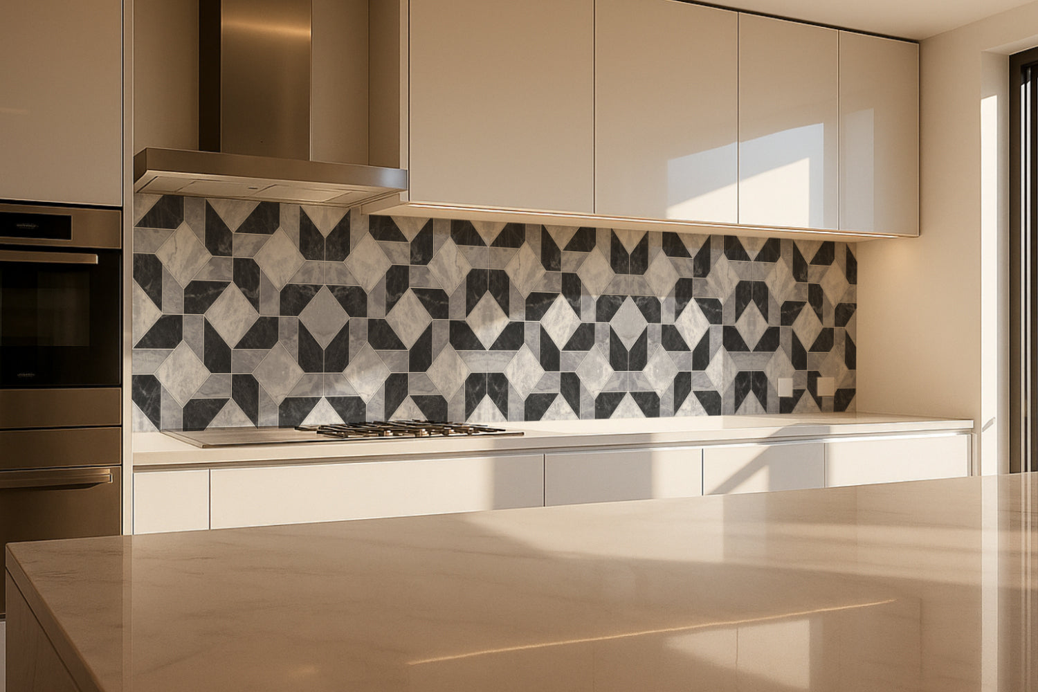 Spritzschutz Küche Fliesenoptik
