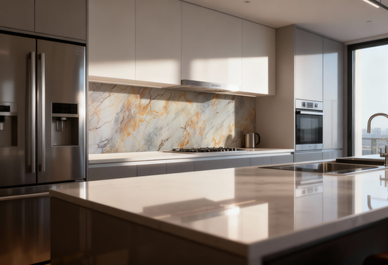 Küchenrückwand Marmoroptik