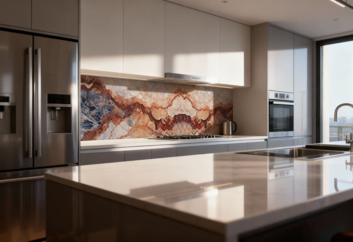 Küchenrückwand Marmoroptik