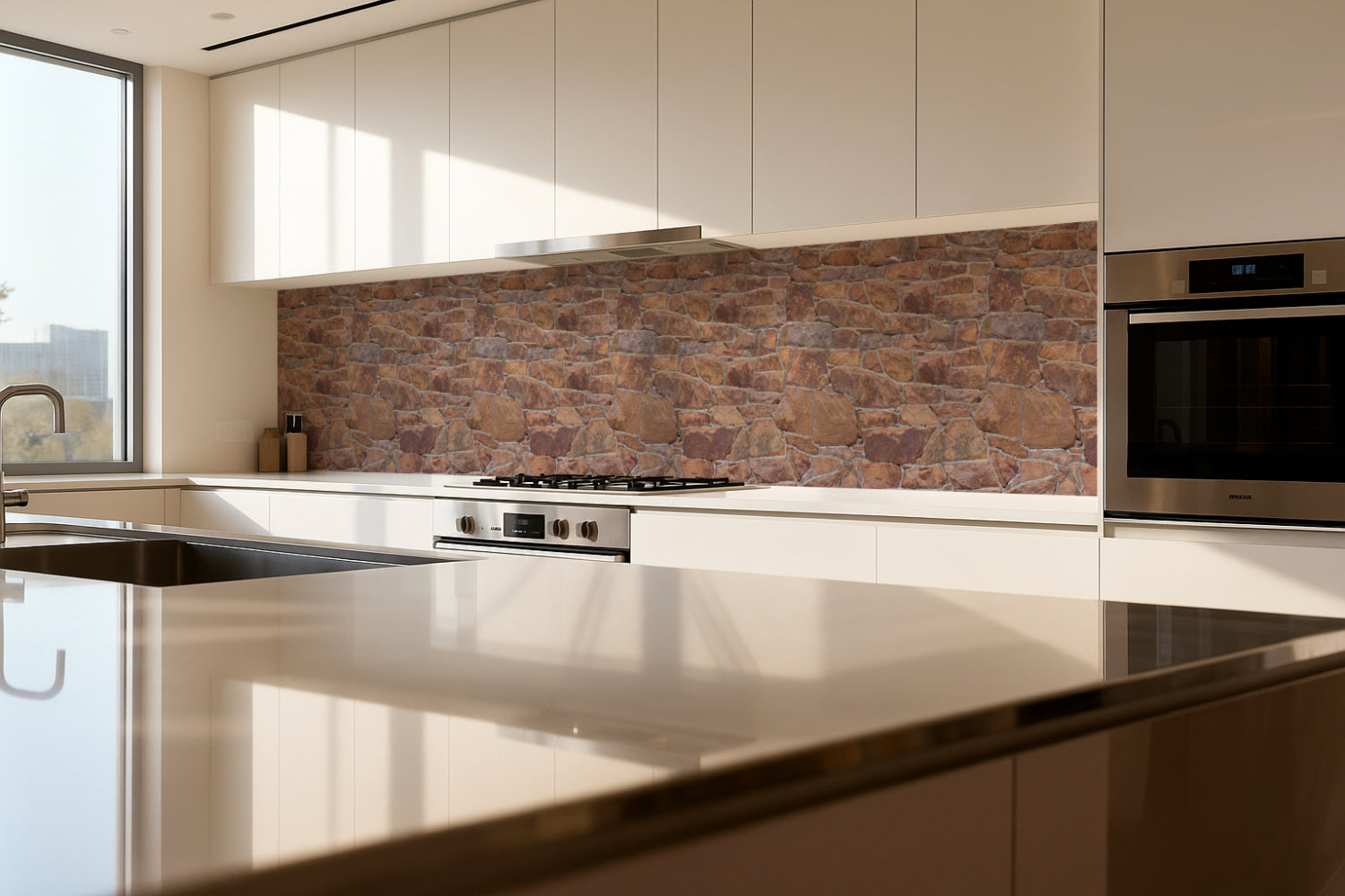 Küchenrückwand Steinoptik