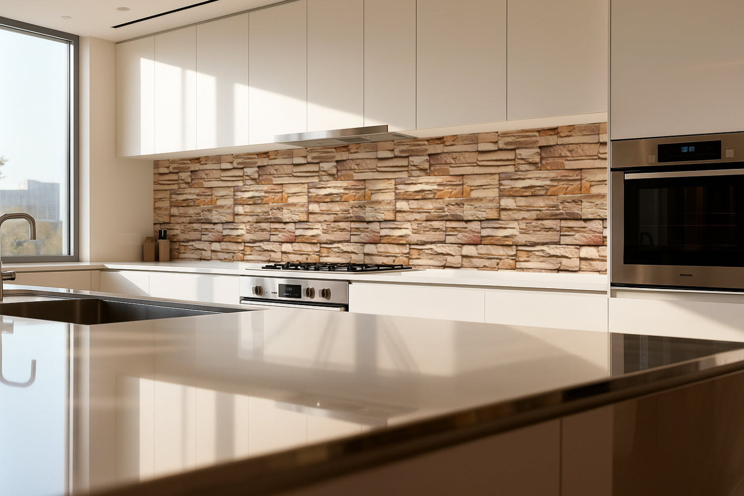 Küchenrückwand Steinoptik