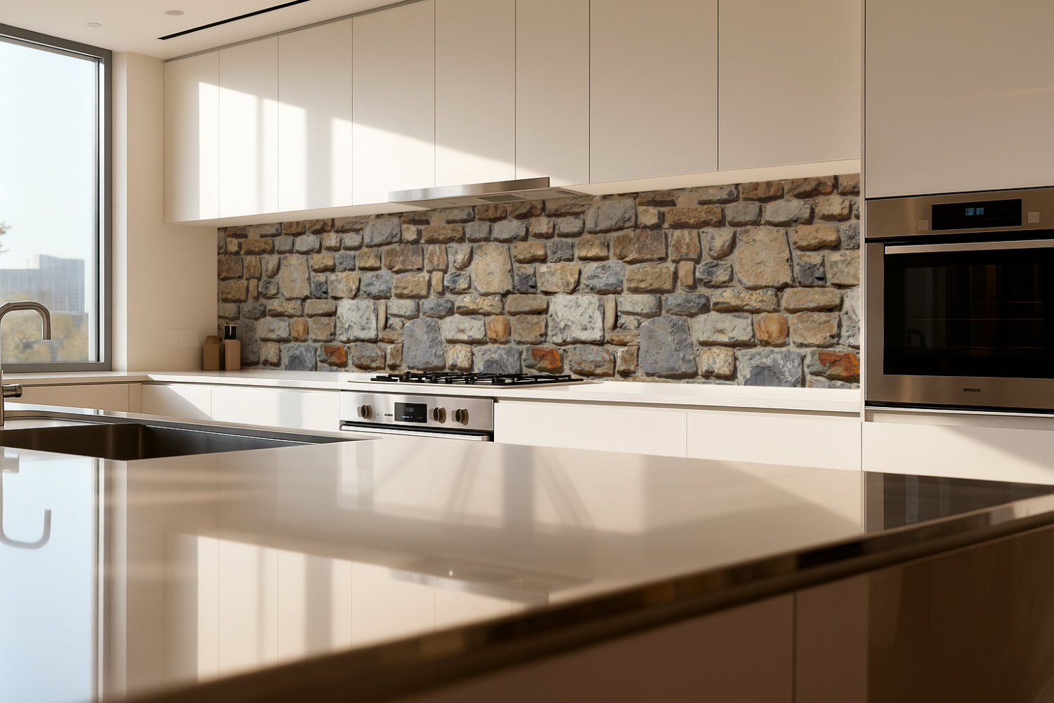 Küchenrückwand Steinoptik