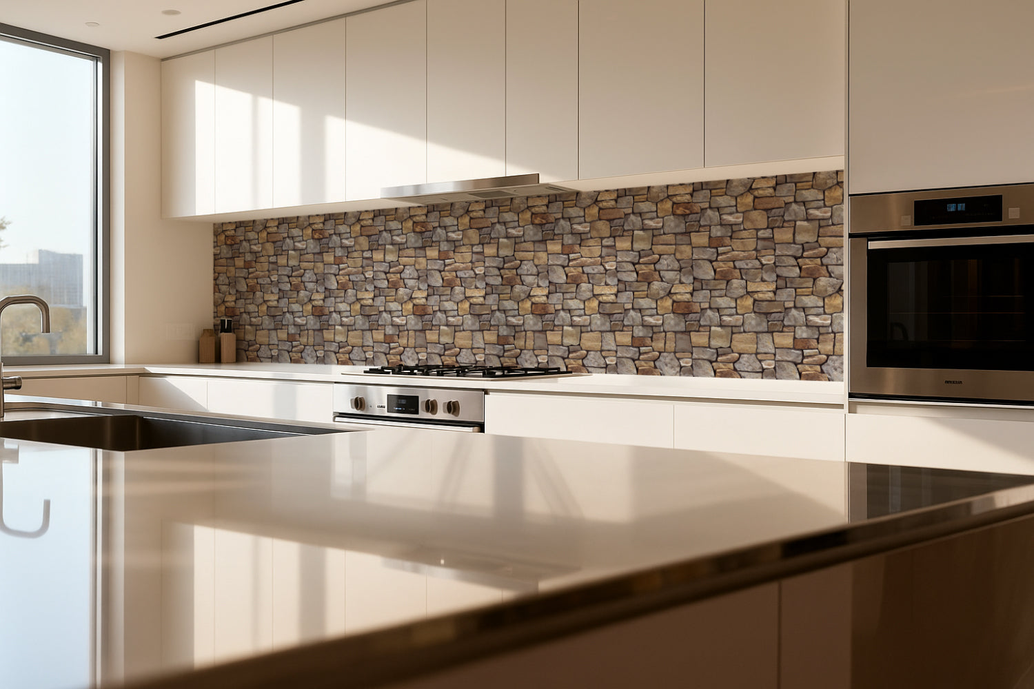 Küchenrückwand Steinoptik