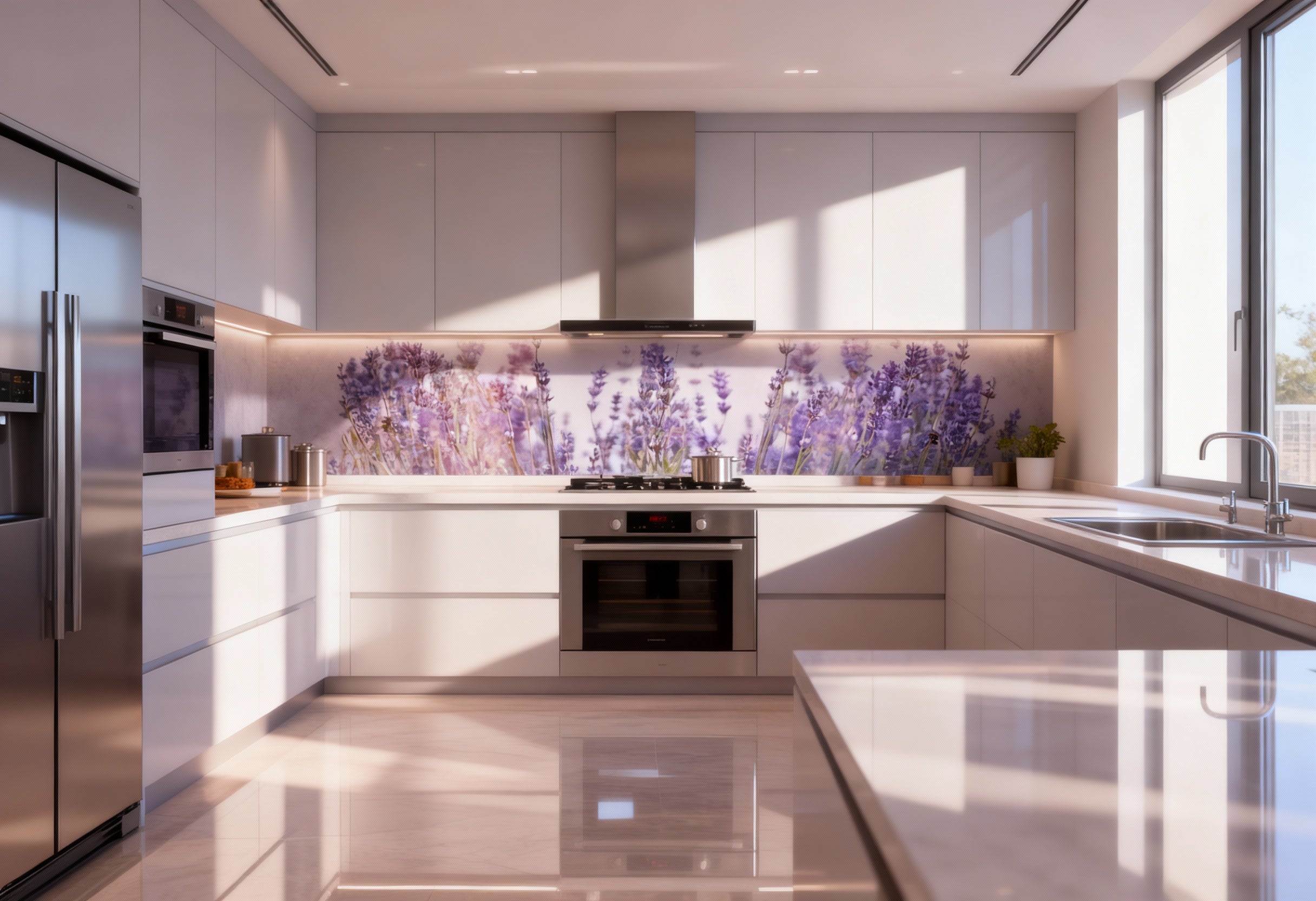 Küchenrückwand Lavendel