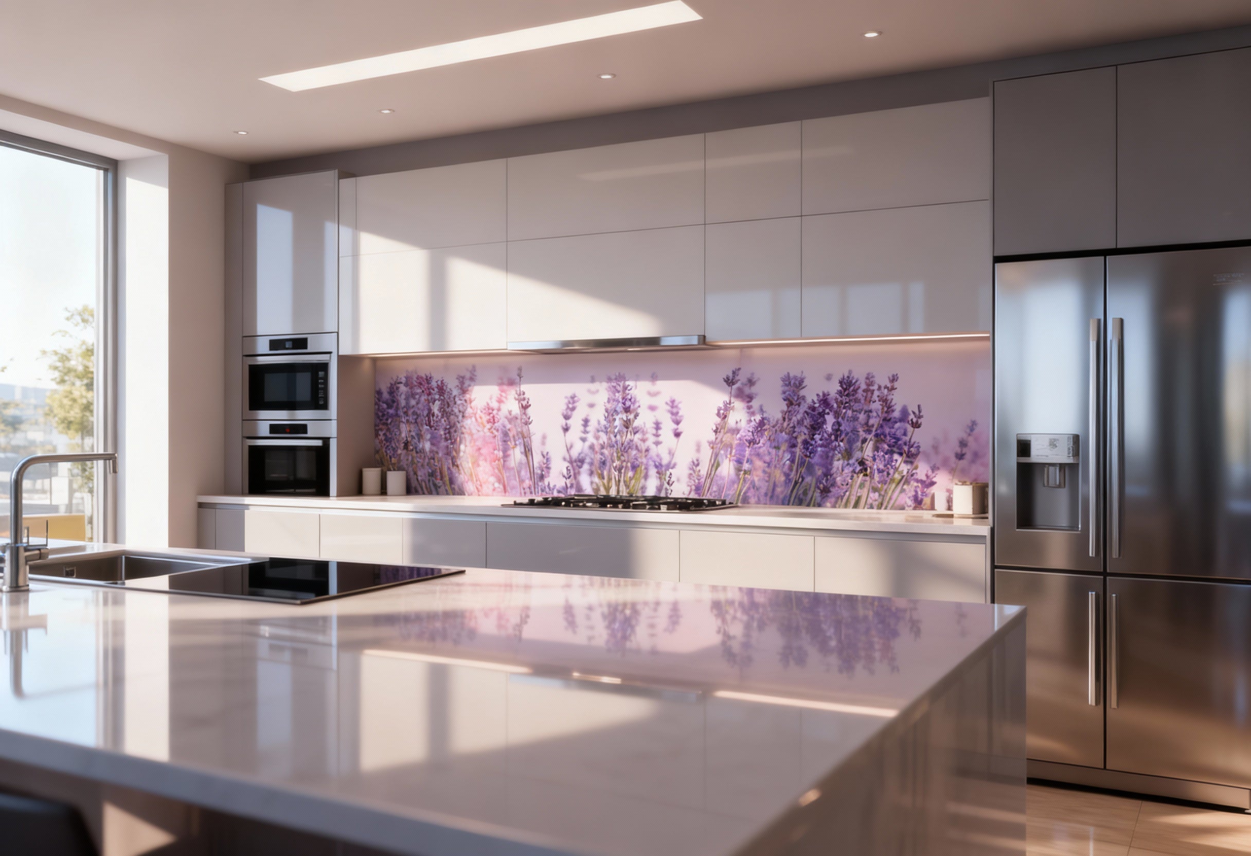 Küchenrückwand Lavendel