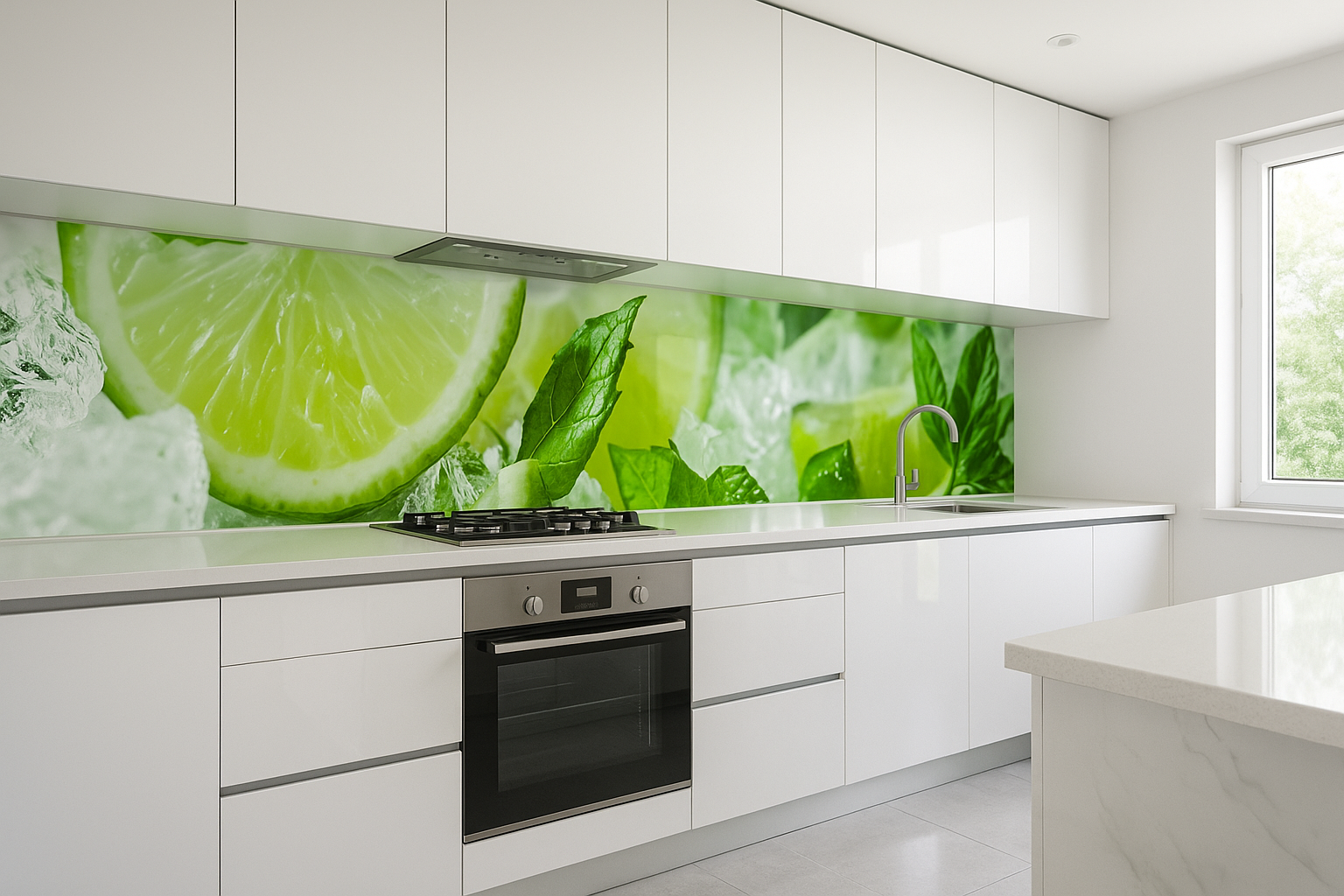 Küchenrückwand Limette & Minze