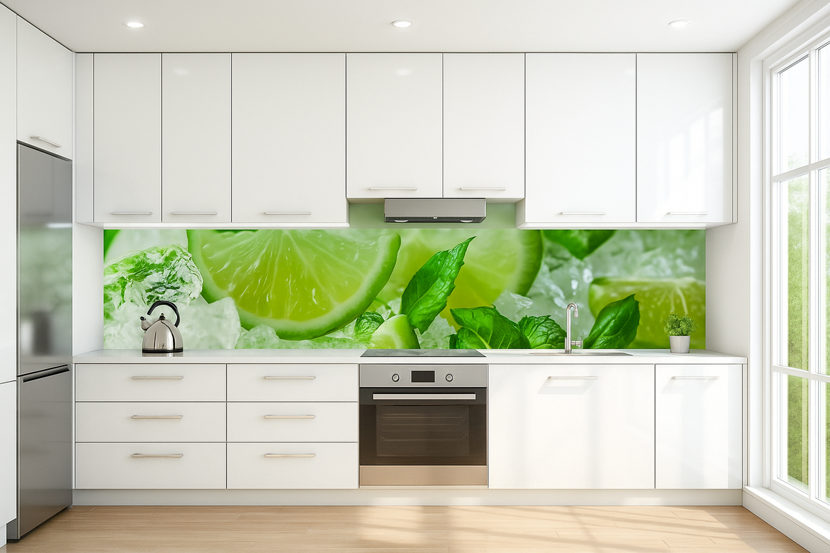 Küchenrückwand Limette & Minze