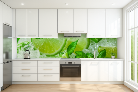 Küchenrückwand Limette & Minze