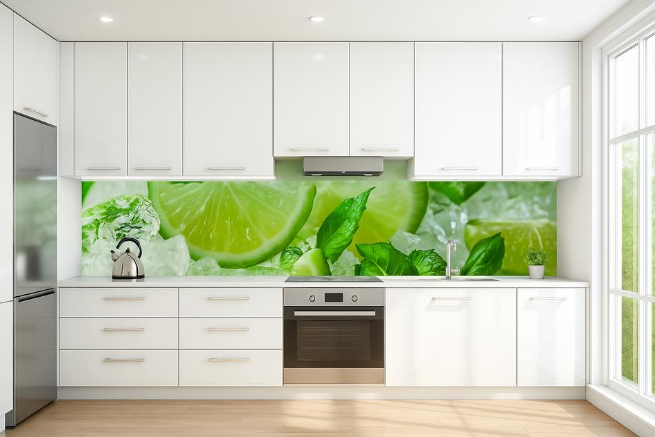 Küchenrückwand Limette & Minze