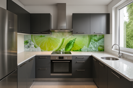Küchenrückwand Limette & Minze