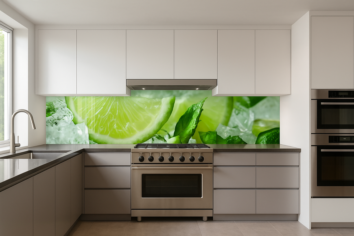 Küchenrückwand Limette & Minze