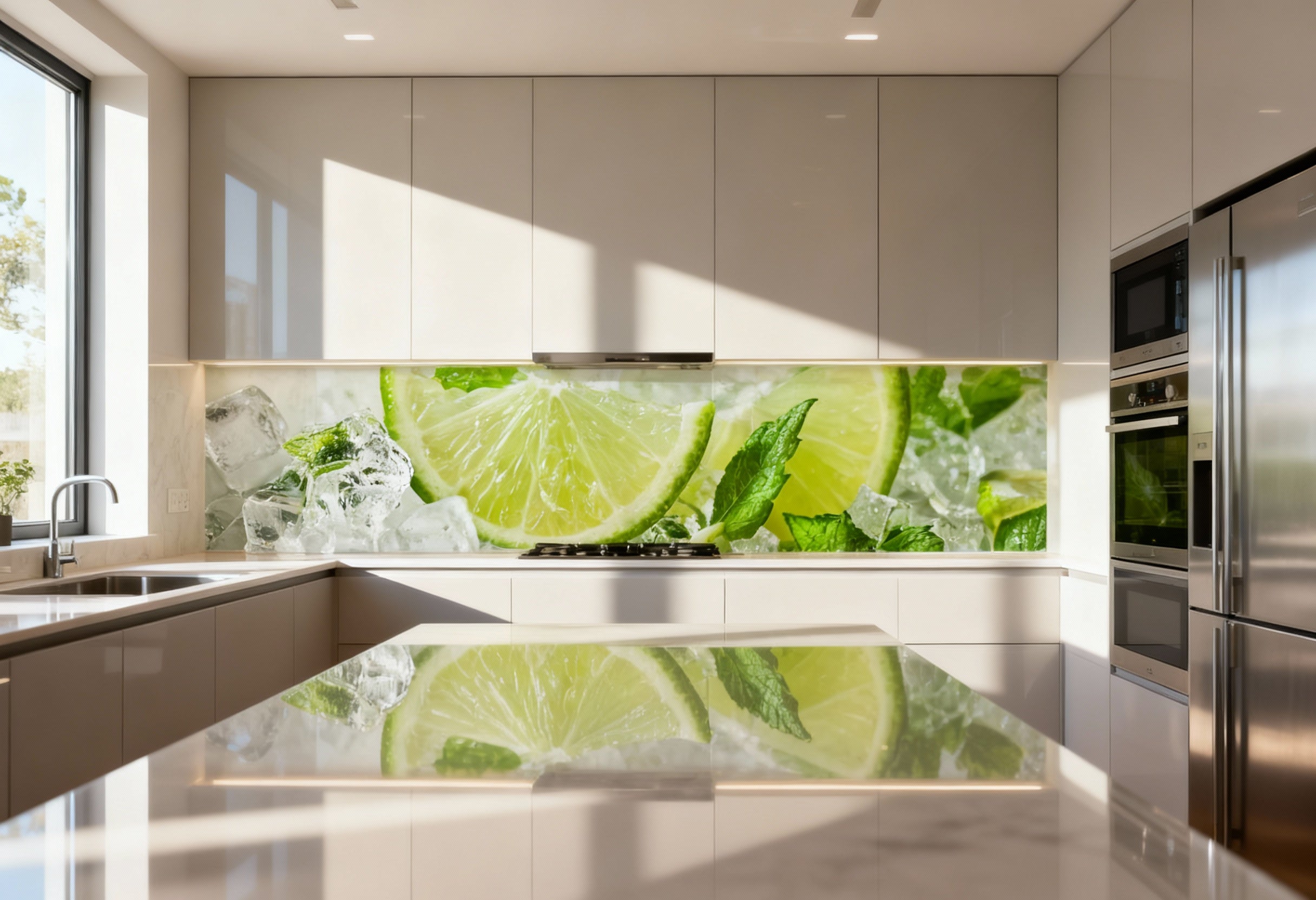 Küchenrückwand Limette & Minze