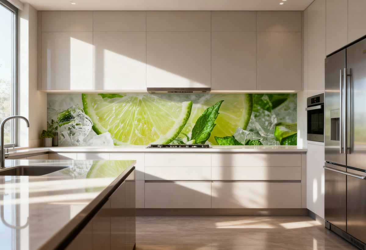 Küchenrückwand Limette & Minze