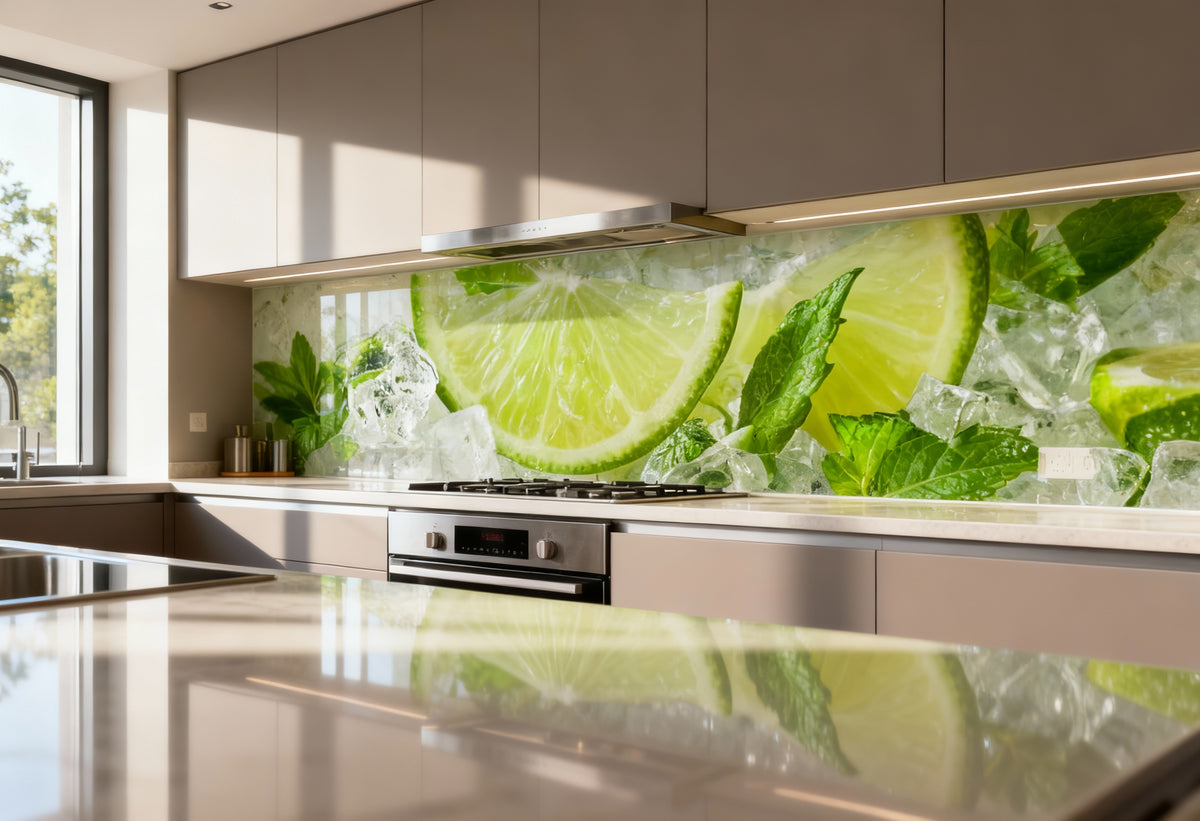 Küchenrückwand Limette & Minze